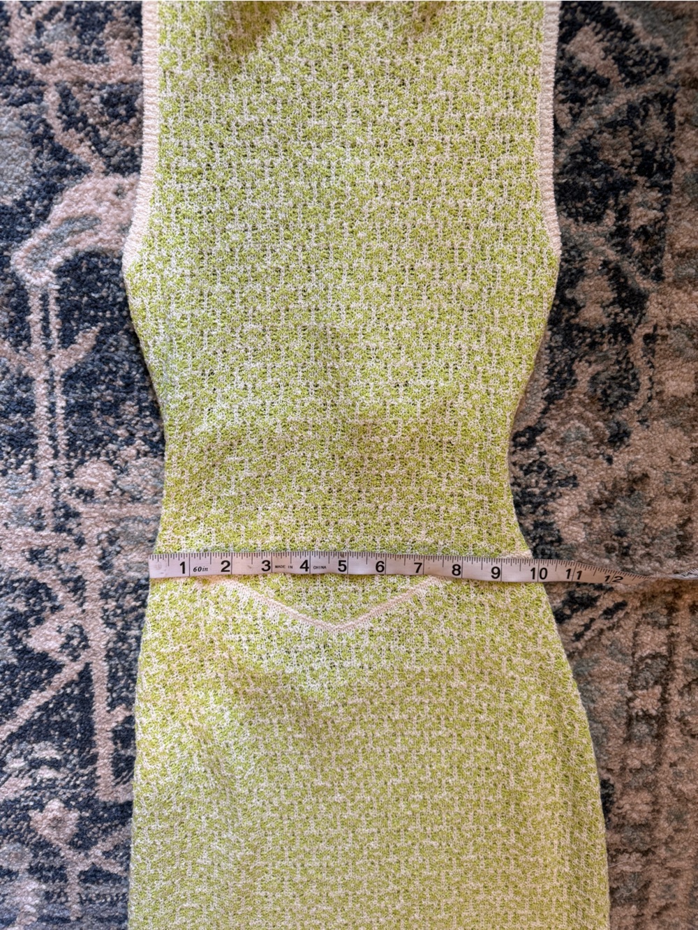 Free People Beach Lime Green Knit Low Tie Back Dress With Front Slit Size Small - Picture 10 of 12